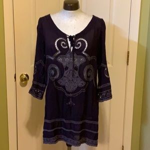 Johnny Was Tunic, purple, size small